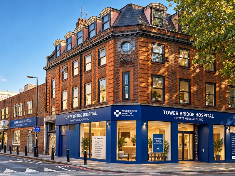Tower Bridge Hospital on Whitechapel Road, London E1