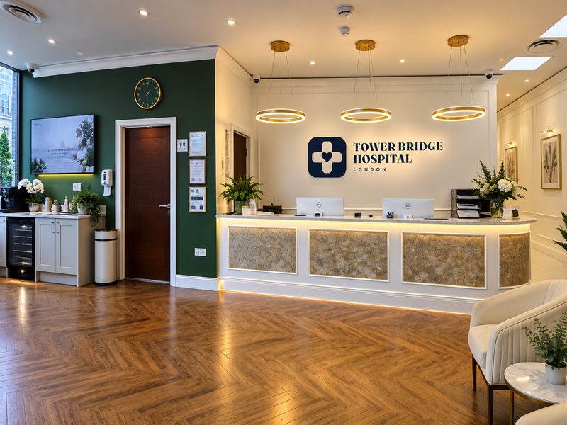 Reception at Tower Bridge Hospital, 97–99 Whitechapel Road, Whitechapel