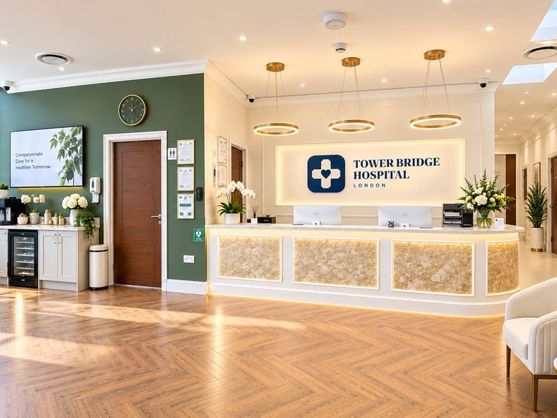 Reception at Tower Bridge Hospital, 97&ndash;99 Whitechapel Road