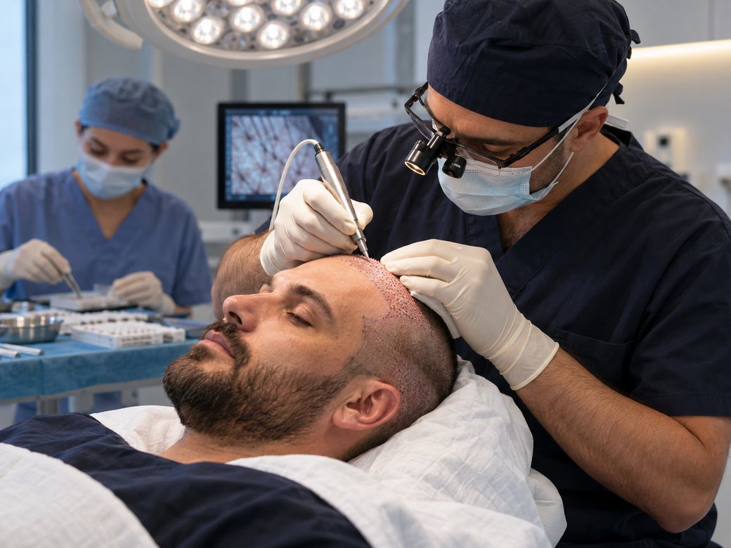 FUE hair transplant procedure (illustrative image)
