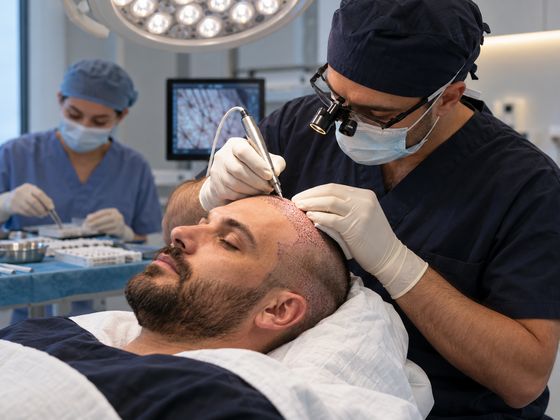 FUE hair transplant procedure (illustrative image)