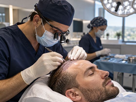 Hair restoration procedure (illustrative image)