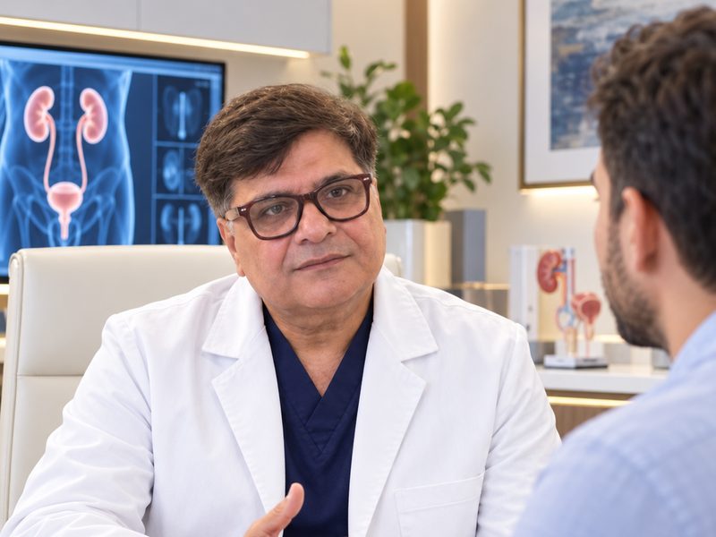 Dr Kishore Bahl, Specialist Urologist, in consultation at Tower Bridge Hospital