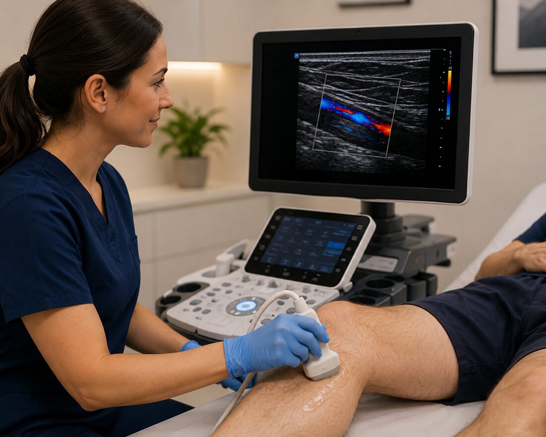DVT Deep Vein Thrombosis Ultrasound at Tower Bridge Hospital, Whitechapel, London